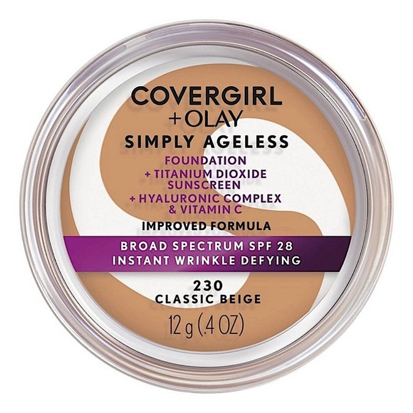 CoverGirl + Olay 230 Classic Beige Simply Ageless Wrinkle Defying Foundation - Picture 1 of 3